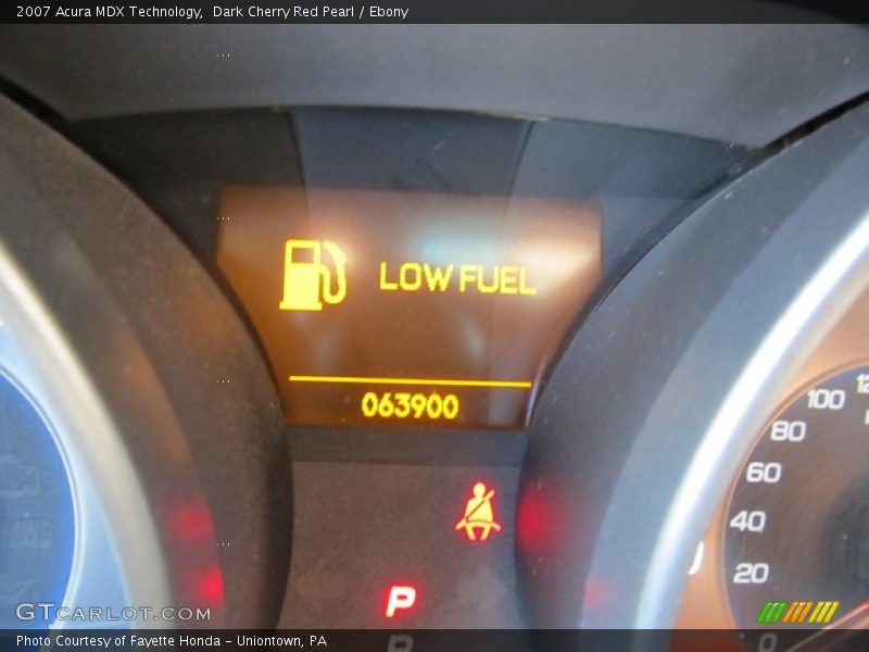 Dark Cherry Red Pearl / Ebony 2007 Acura MDX Technology