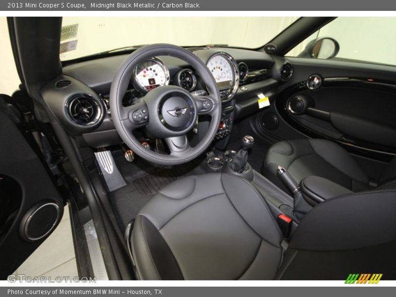 Carbon Black Interior - 2013 Cooper S Coupe 