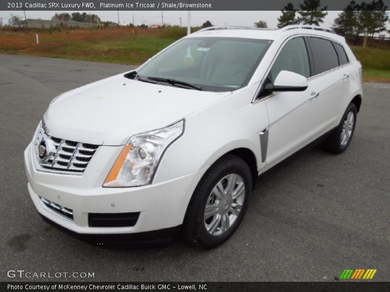 Platinum Ice Tricoat / Shale/Brownstone 2013 Cadillac SRX Luxury FWD