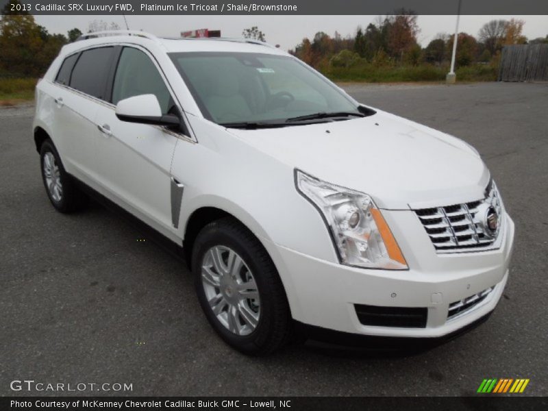 Platinum Ice Tricoat / Shale/Brownstone 2013 Cadillac SRX Luxury FWD