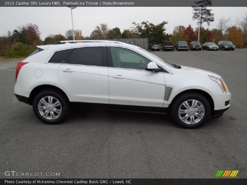 Platinum Ice Tricoat / Shale/Brownstone 2013 Cadillac SRX Luxury FWD
