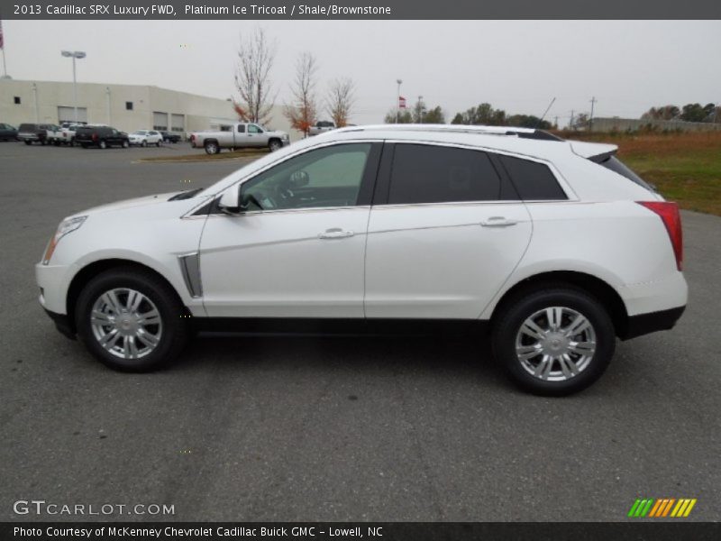 Platinum Ice Tricoat / Shale/Brownstone 2013 Cadillac SRX Luxury FWD