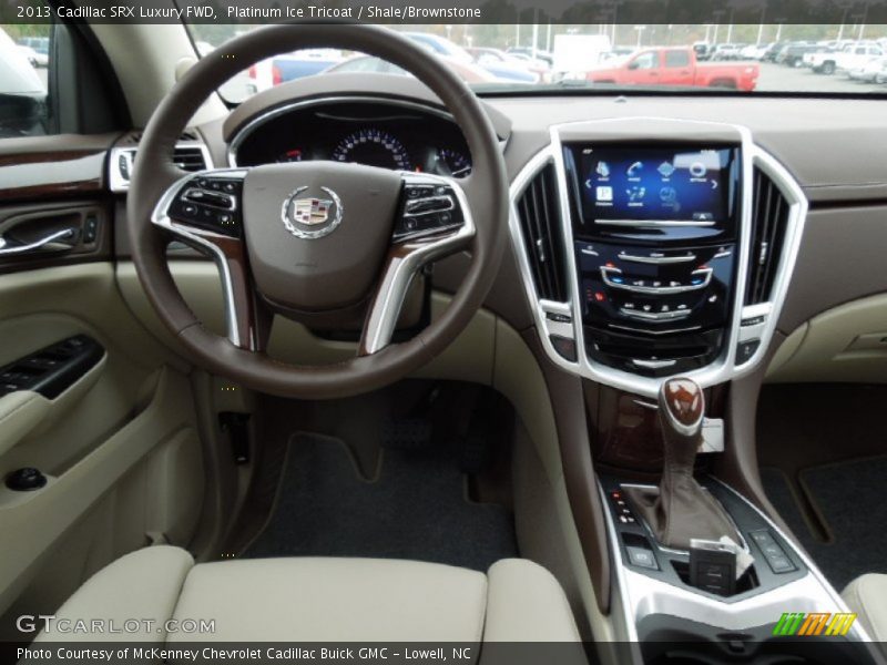 Platinum Ice Tricoat / Shale/Brownstone 2013 Cadillac SRX Luxury FWD