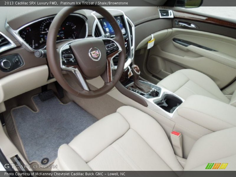 Platinum Ice Tricoat / Shale/Brownstone 2013 Cadillac SRX Luxury FWD