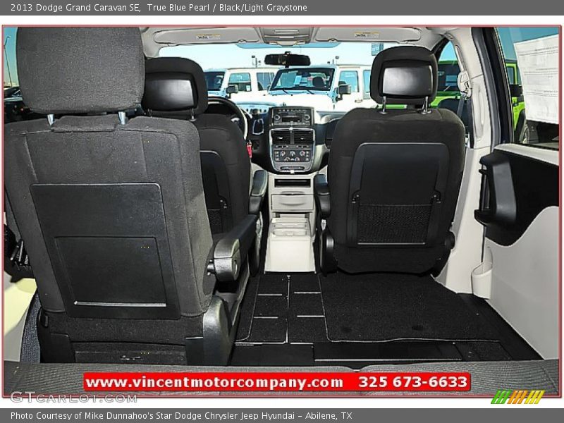 True Blue Pearl / Black/Light Graystone 2013 Dodge Grand Caravan SE