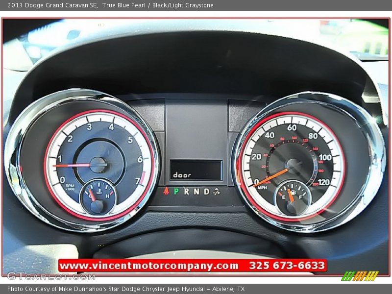 True Blue Pearl / Black/Light Graystone 2013 Dodge Grand Caravan SE