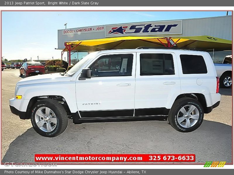 Bright White / Dark Slate Gray 2013 Jeep Patriot Sport