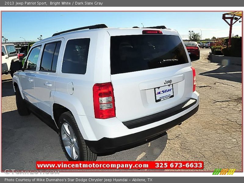 Bright White / Dark Slate Gray 2013 Jeep Patriot Sport