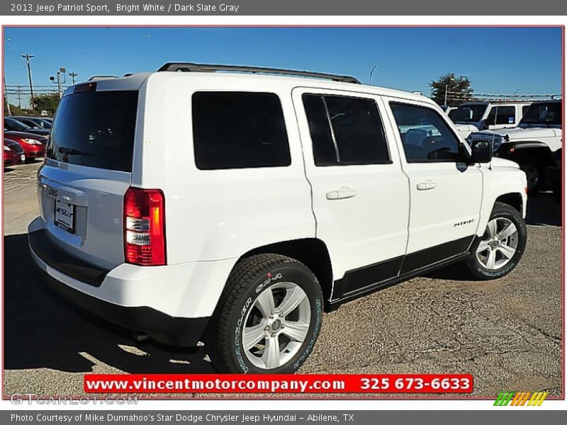 Bright White / Dark Slate Gray 2013 Jeep Patriot Sport