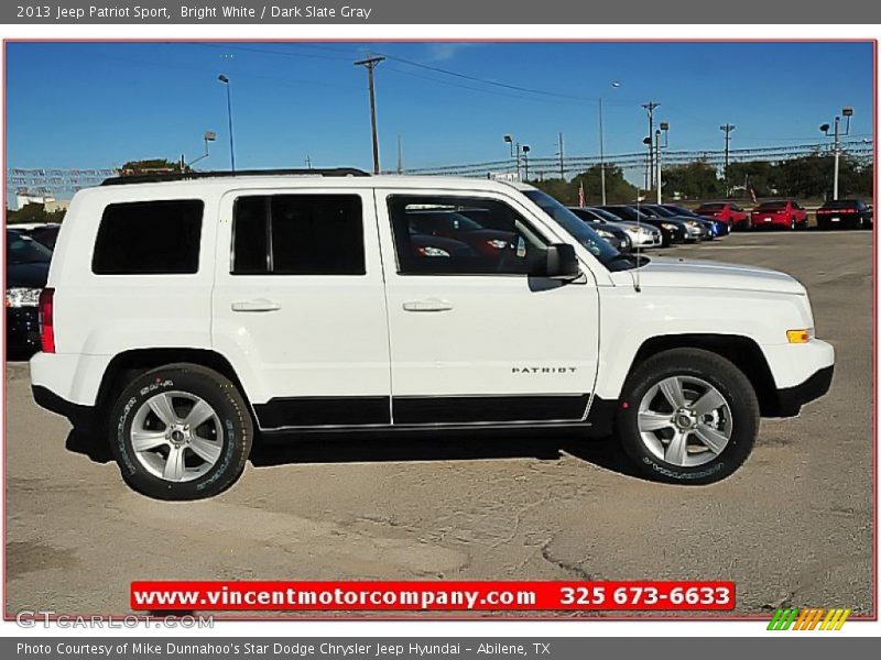 Bright White / Dark Slate Gray 2013 Jeep Patriot Sport