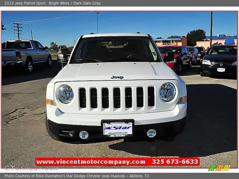 Bright White / Dark Slate Gray 2013 Jeep Patriot Sport