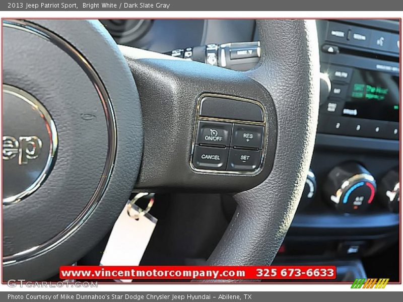 Bright White / Dark Slate Gray 2013 Jeep Patriot Sport