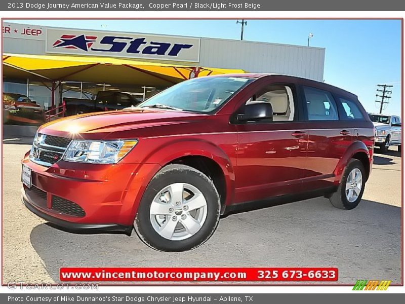 Copper Pearl / Black/Light Frost Beige 2013 Dodge Journey American Value Package