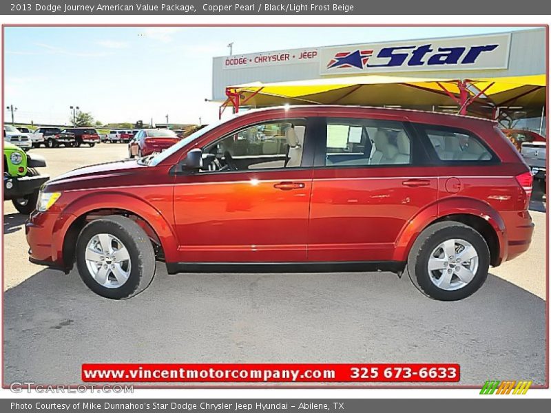 Copper Pearl / Black/Light Frost Beige 2013 Dodge Journey American Value Package