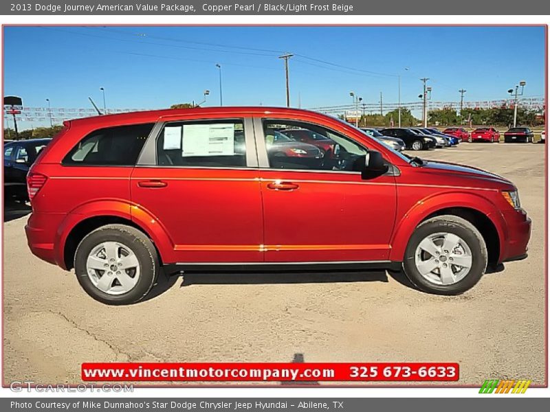 Copper Pearl / Black/Light Frost Beige 2013 Dodge Journey American Value Package