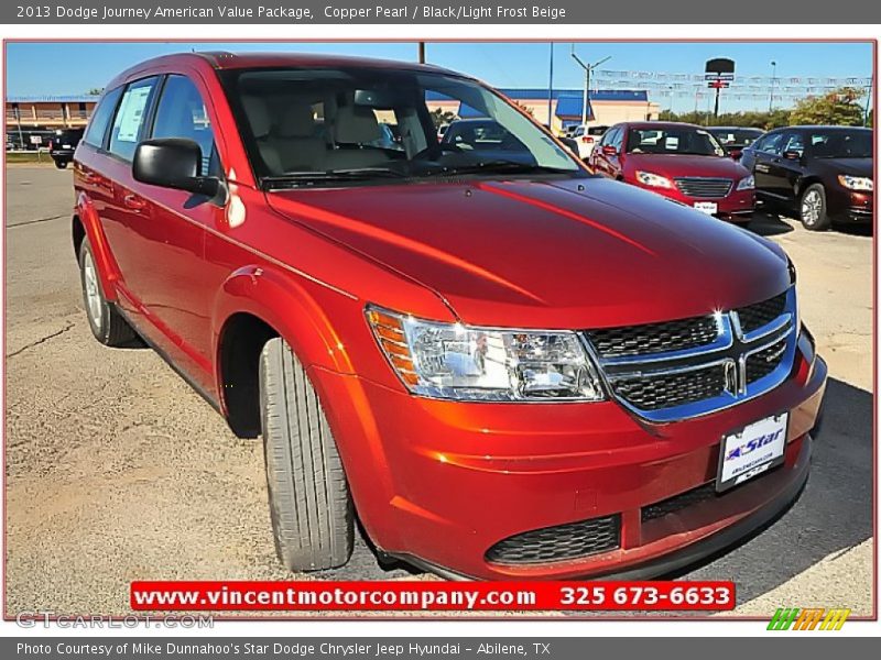 Copper Pearl / Black/Light Frost Beige 2013 Dodge Journey American Value Package