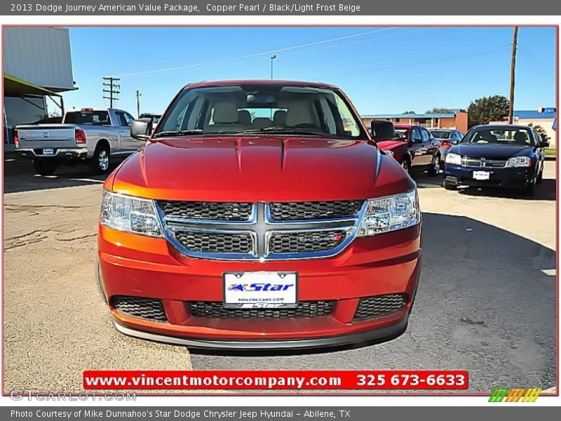 Copper Pearl / Black/Light Frost Beige 2013 Dodge Journey American Value Package
