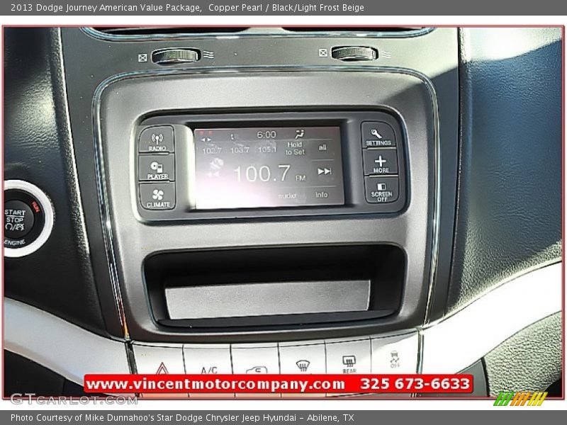 Copper Pearl / Black/Light Frost Beige 2013 Dodge Journey American Value Package