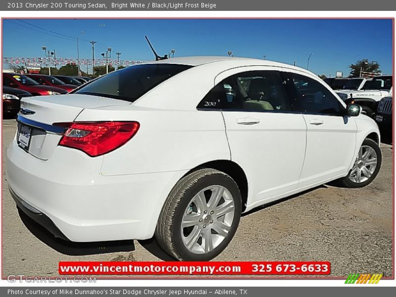 Bright White / Black/Light Frost Beige 2013 Chrysler 200 Touring Sedan