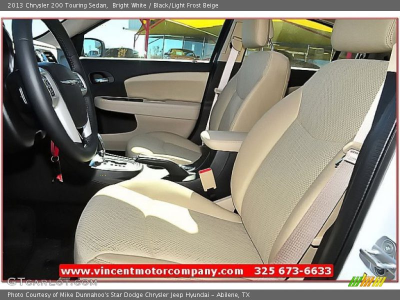 Bright White / Black/Light Frost Beige 2013 Chrysler 200 Touring Sedan