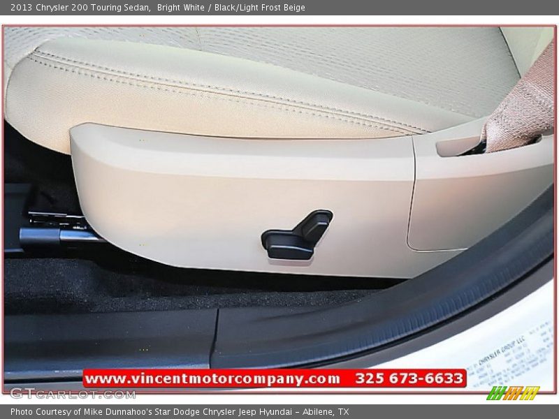 Bright White / Black/Light Frost Beige 2013 Chrysler 200 Touring Sedan