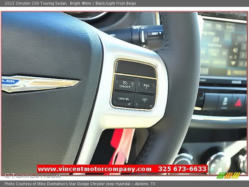 Bright White / Black/Light Frost Beige 2013 Chrysler 200 Touring Sedan