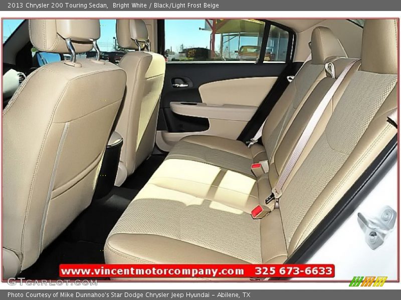 Bright White / Black/Light Frost Beige 2013 Chrysler 200 Touring Sedan