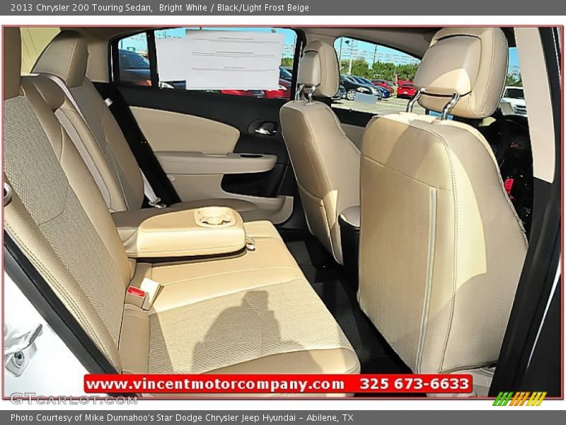 Bright White / Black/Light Frost Beige 2013 Chrysler 200 Touring Sedan
