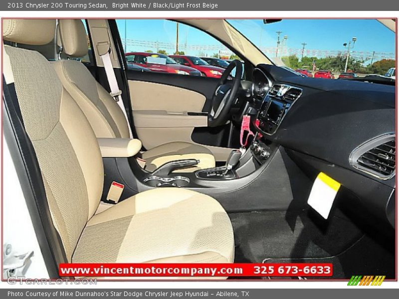 Bright White / Black/Light Frost Beige 2013 Chrysler 200 Touring Sedan