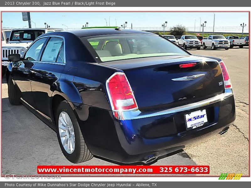 Jazz Blue Pearl / Black/Light Frost Beige 2013 Chrysler 300