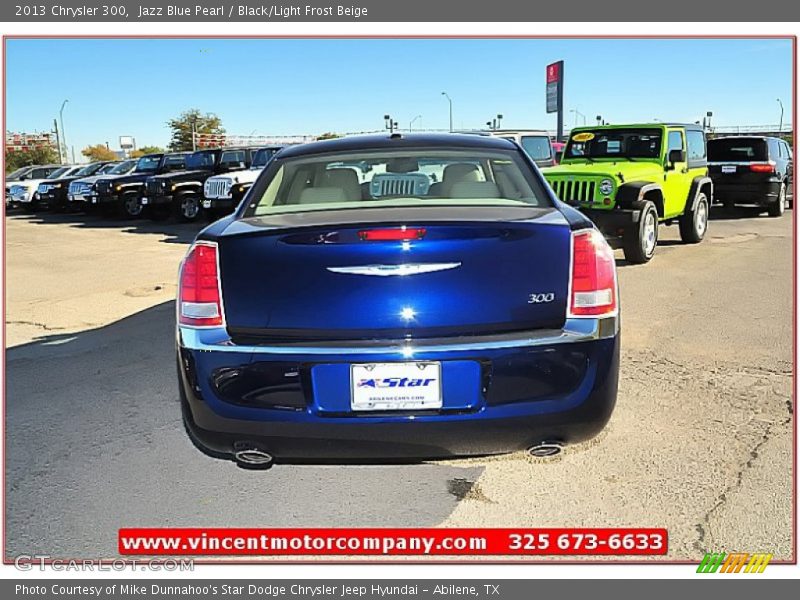 Jazz Blue Pearl / Black/Light Frost Beige 2013 Chrysler 300