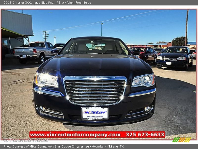 Jazz Blue Pearl / Black/Light Frost Beige 2013 Chrysler 300