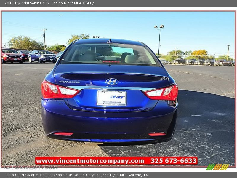 Indigo Night Blue / Gray 2013 Hyundai Sonata GLS