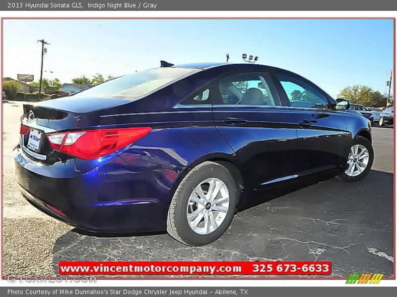 Indigo Night Blue / Gray 2013 Hyundai Sonata GLS