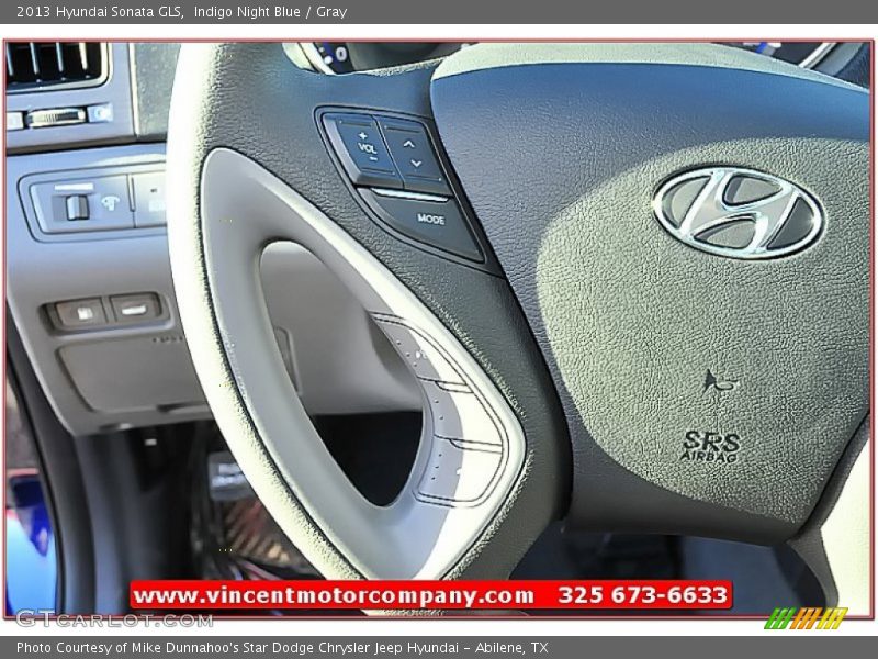 Indigo Night Blue / Gray 2013 Hyundai Sonata GLS