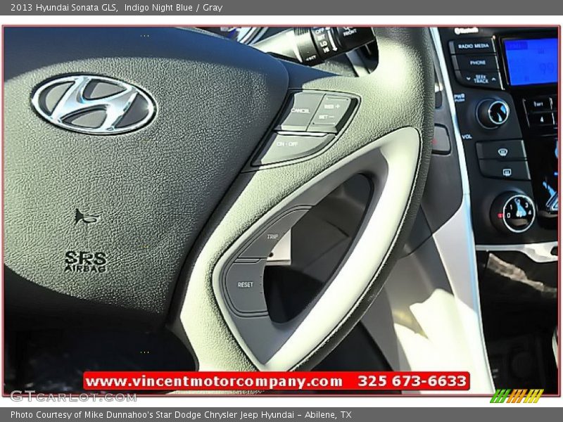 Indigo Night Blue / Gray 2013 Hyundai Sonata GLS