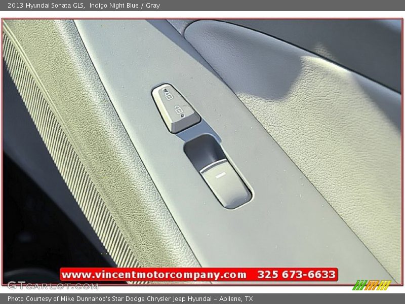 Indigo Night Blue / Gray 2013 Hyundai Sonata GLS