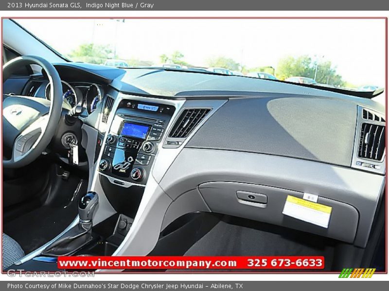 Indigo Night Blue / Gray 2013 Hyundai Sonata GLS