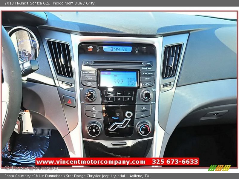Indigo Night Blue / Gray 2013 Hyundai Sonata GLS