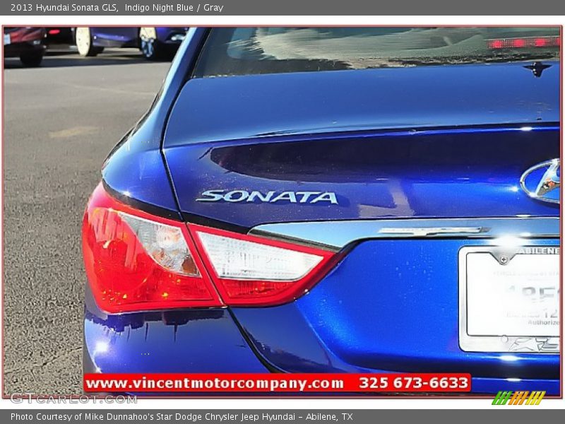 Indigo Night Blue / Gray 2013 Hyundai Sonata GLS