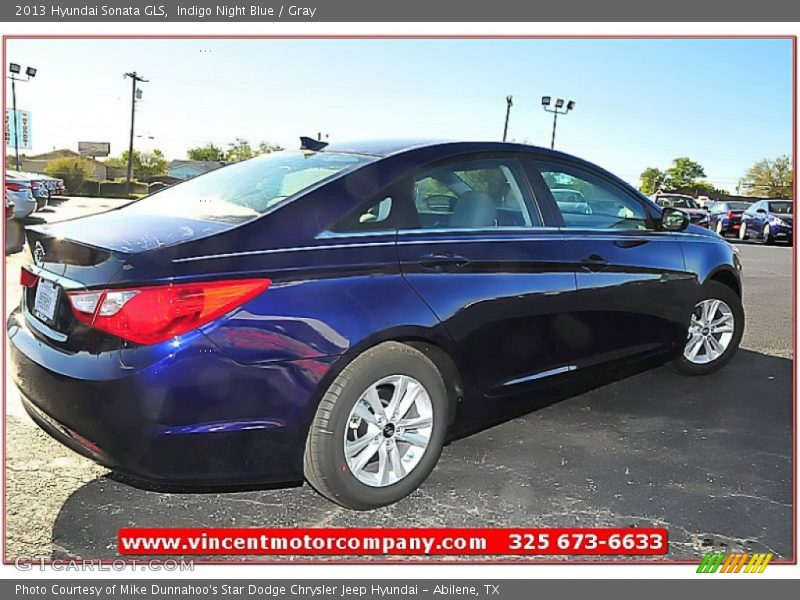 Indigo Night Blue / Gray 2013 Hyundai Sonata GLS