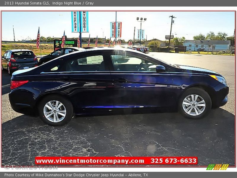 Indigo Night Blue / Gray 2013 Hyundai Sonata GLS