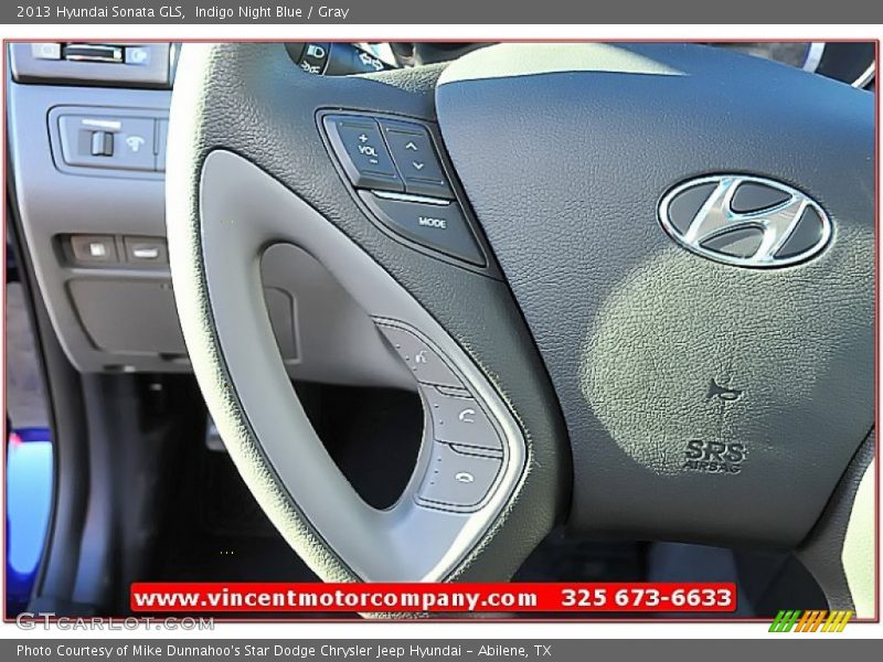 Indigo Night Blue / Gray 2013 Hyundai Sonata GLS