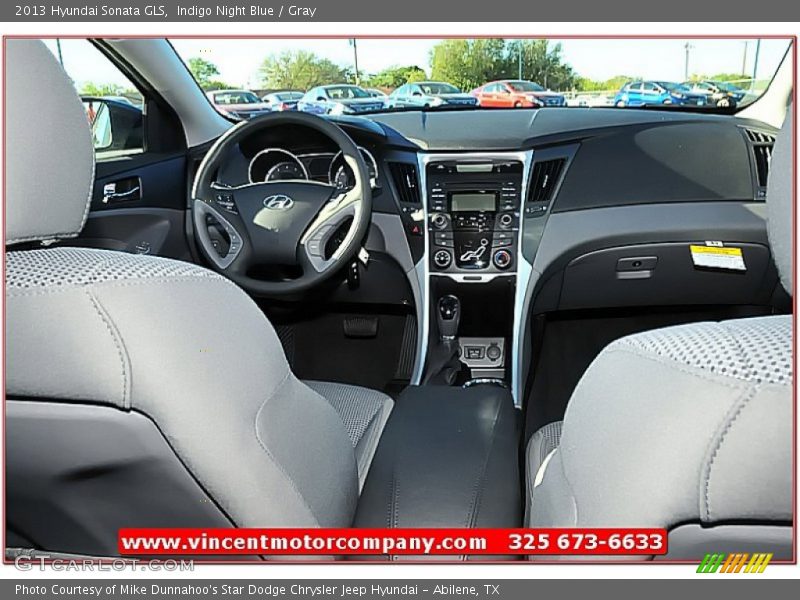 Indigo Night Blue / Gray 2013 Hyundai Sonata GLS