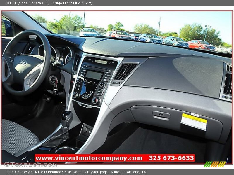 Indigo Night Blue / Gray 2013 Hyundai Sonata GLS