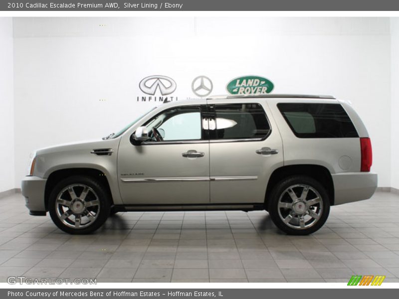 Silver Lining / Ebony 2010 Cadillac Escalade Premium AWD