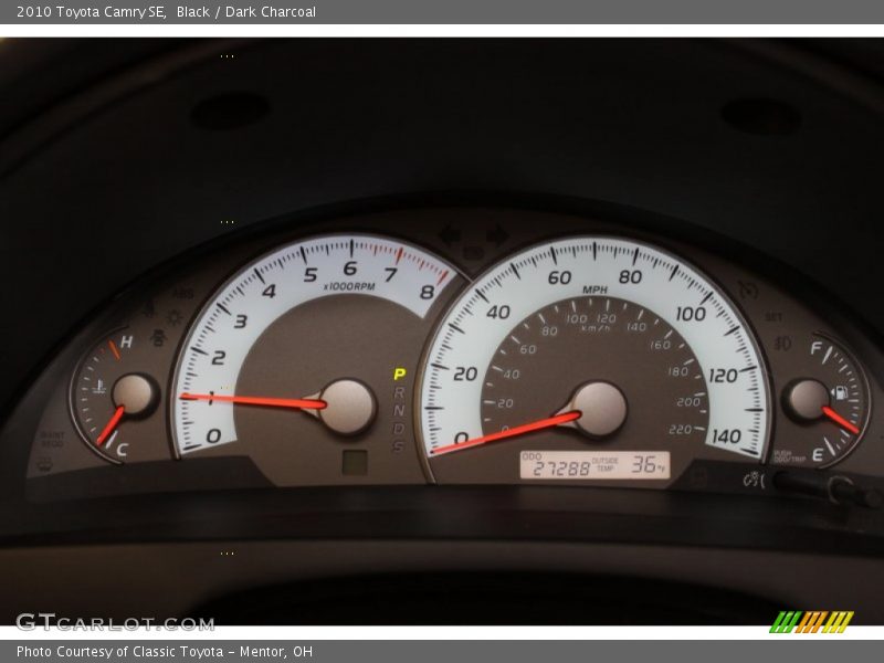Black / Dark Charcoal 2010 Toyota Camry SE
