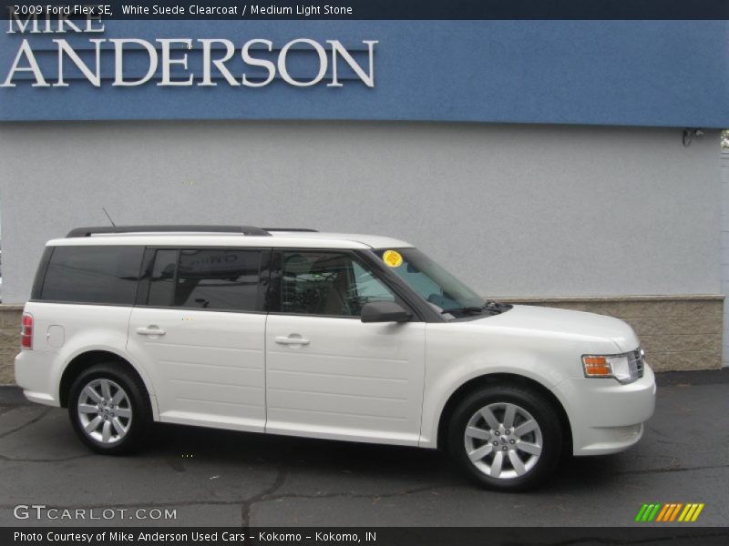 White Suede Clearcoat / Medium Light Stone 2009 Ford Flex SE