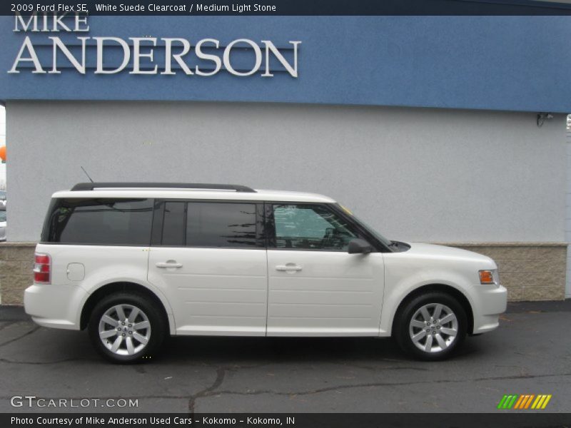 White Suede Clearcoat / Medium Light Stone 2009 Ford Flex SE