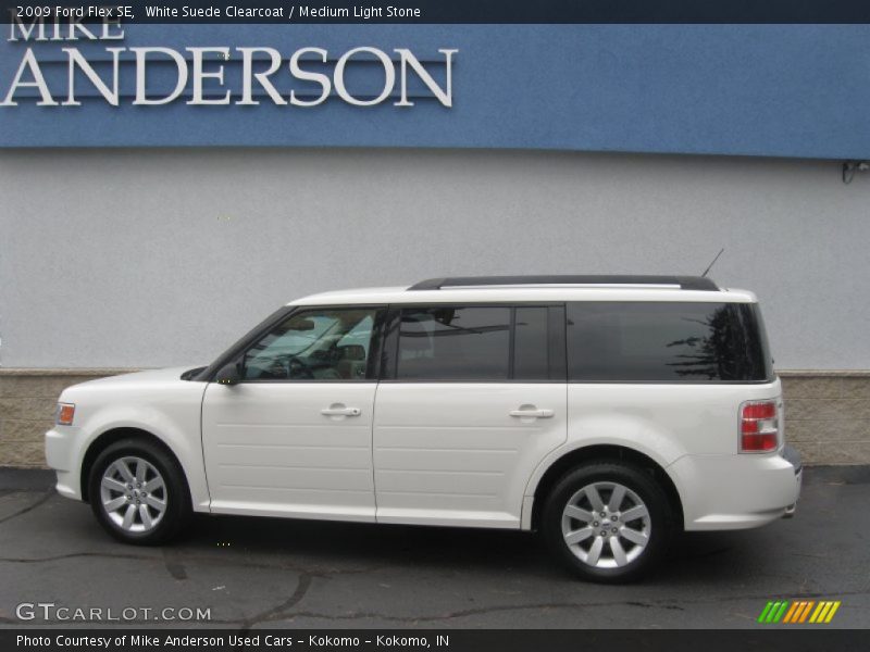 White Suede Clearcoat / Medium Light Stone 2009 Ford Flex SE